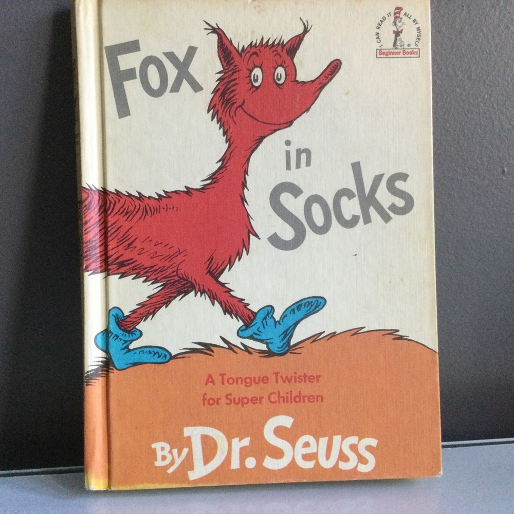 Fox in Socks by Dr Seuss 1965 edition.